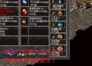 道士气功波与无极真气技能如何搭配使用? 道士气功波与无极真气技能如何搭配使用?