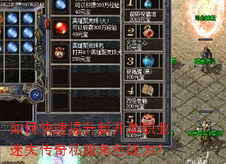 如何快速提升新开单职业迷失传奇私服角色战力? 如何快速提升新开单职业迷失传奇私服角色战力?