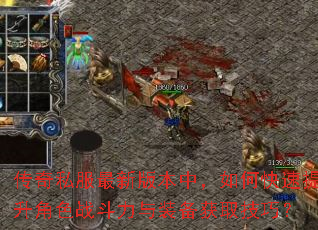 传奇私服最新版本中,如何快速提升角色战斗力与装备获取技巧? 传奇私服最新版本中,如何快速提升角色战斗力与装备获取技巧?