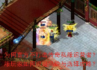 为何官方不打击传奇私服运营者?私服玩家如何规避风险与选择攻略? 为何官方不打击传奇私服运营者?私服玩家如何规避风险与选择攻略?
