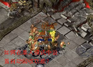 如何在单人模式中设置自动回收功能? 如何在单人模式中设置自动回收功能?